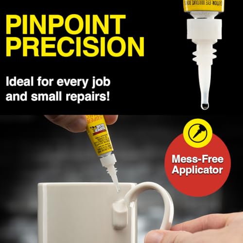 Super Glue Original Super Glue 15187, Clear Liquid Cyanoacrylate Wood Glue, 0.07 Ounce, 12-Pack