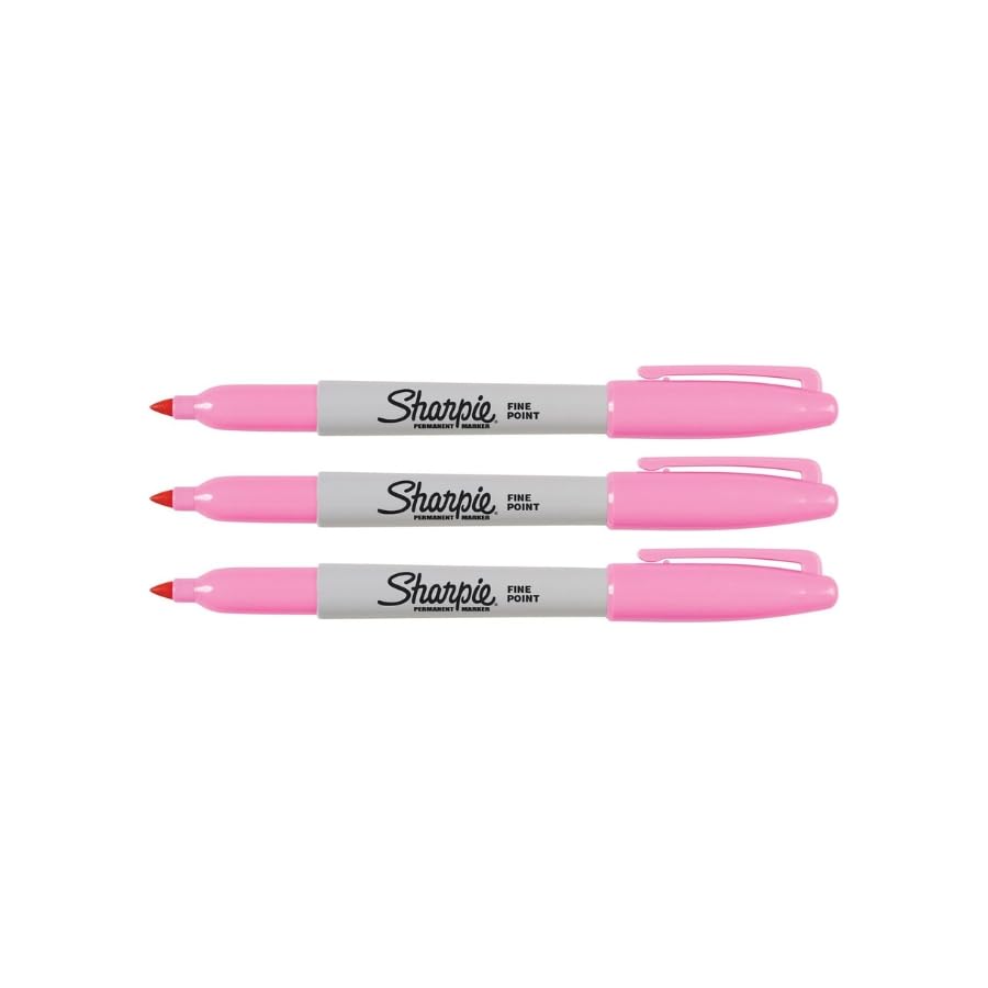Sharpie Permanent Markers | Fine Point | Pink | 3 Count