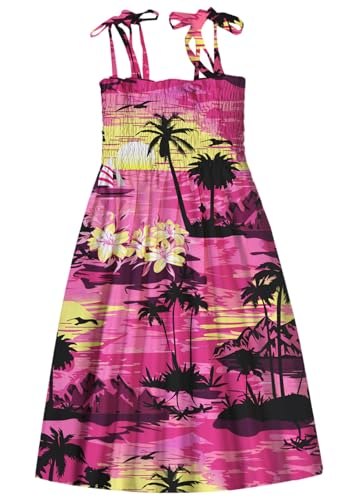 Image of SANGTREE Girls' Women's Summer Sundress Casual Smocked Floral Beach Holiday Dress, 18 Month - XL