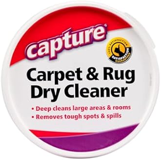 Capture Carpet Dry Cleaner Powder 2.5 lb -Deodorize Allergens Stain Smell Moisture from Rug Furniture Clothes and Fabric, Pet Stains Odor Smoke and Allergies Too