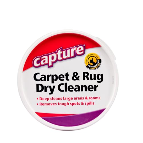 Capture Carpet Dry Cleaner Powder 2.5 lb -Deodorize Allergens Stain Smell Moisture from Rug Furniture Clothes and Fabric, Pet Stains Odor Smoke and Allergies Too