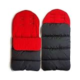 Universal Kinderwagen fußsack, Winter Baby Warm Schlafsack, Kinderwagensack Geeignet für 0-3 Babys (Rot)
