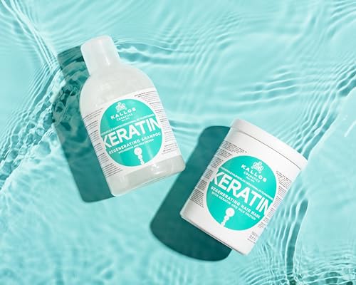 Foto von KJMN Keratin Regenerierende Haarmaske mit Keratin und Milchprotein für trockenes, geschädigtes und chemisch behandeltes Haar, 1000 ml