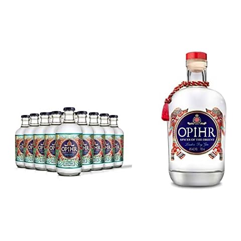 Opihr Gin and Tonic Ready to Drink Cocktail, 6.5% - 12 x 275 ml Bottles & Gin Spices of the Orient - 70 cl Cover