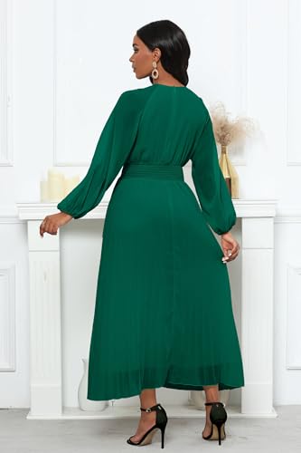 Robe longue plissée VERWIN pour vos soirées d'automne et journées de bureau élégantes - 7