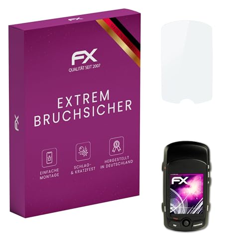 atFoliX Lámina Protectora de plástico Cristal compatible con Garmin Edge 705 Película Vidrio, 9H Hybrid Glass FX Protector Pantalla Vidrio templado de plástico