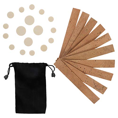 MILISTEN Benodigdheden Voor Klarinetten 28 Stks Klarinet Nek Kurk en Pads Bb Houtblazers Instrument Pads Sax Klarinet Reparatie Accessoires Met Tas Keytar-instrument