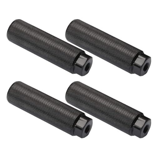Repose-pieds de vélo VTT pegs aluminium antidérapants noirs pour figures acrobaties x4