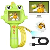 OUTACT 子供用顕微鏡 カメラ 子供用内視鏡 ファイバースコープおもちゃ 2インチIPSスクリーン pc対応 電子拡大鏡 写真 映画 屋外探険 虫観察グッズ 1M スコープ IP67防水 自由研究 小学生 外遊び 庭探検おもちゃ 知育玩具 小学生向け 男の子 女の子 誕生日プレゼント