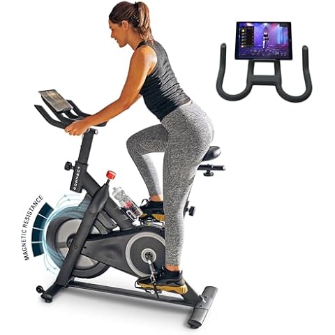 Echelon Smart Connect Fitness Bike, 30-Day Free Echelon Membership, Easy Storage, Small Spaces, Cushioned Seat, Solid Design, HIIT, Top Instructors, 32 Resistance Levels, Bluetooth, EX15 Cover