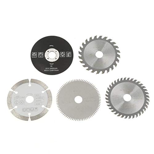 Inner Diameter 15mm Wear Resistant Durable High Hardness Mini Saw Cutting Blade 5Pcs Carbide Circular Saw Blade for Electric Hand Saws Industrial