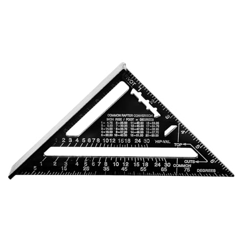 Regla triangular de aleación de aluminio para carpintería miniatura 4