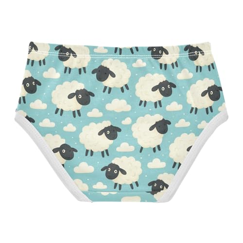 Joisal Funny Girls Underwear Toddler 2t Cotton Panties for Girl Cute Cartoon Sheep Blue Briefs Underpants2