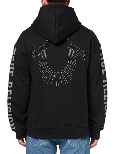 True Religion Men's Relaxed Studded Pullover Hoodie2