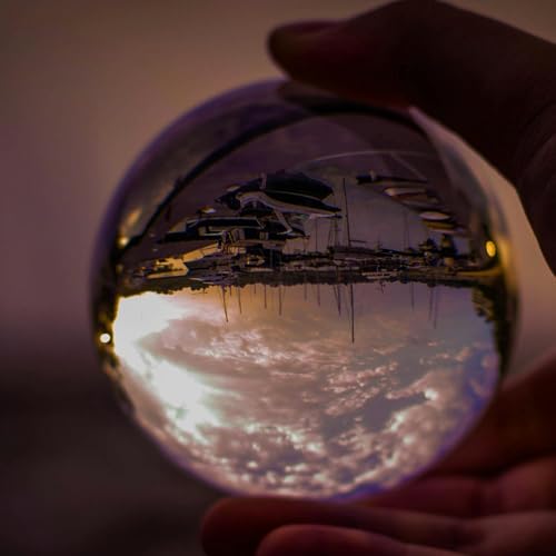 Image of ZEERSHEE 3.1in Crystal Ball with Stand, Photography Prop for Decor | Premium K9 crystal Polished for exceptional clarity Includes display stand and gift box Ready to display