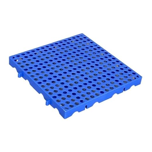 Palé de plástico resistente al agua de 30 x 30 cm, 3 cm de grosor, diseño apilable y entrelazado, almacenamiento de suelo ventilado para sótano, juego de 16 piezas
