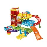 VTech Baby Flitzer - Parkgarage – Interaktives Spielzeug mit Abschleppwagen, Aufzug, Rutsche, Tankstelle u. v. m. – Für Kinder von 1-5 Jahren
