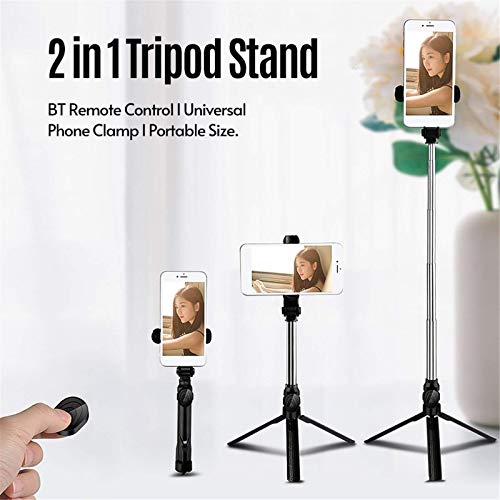 Handy-Stativ, Selfie-Stativ, ausziehbar, für Handys, Stativ-Ständer, Stabilisierung, flexibel, Größe M, Farbe: Schwarz – Bild 4