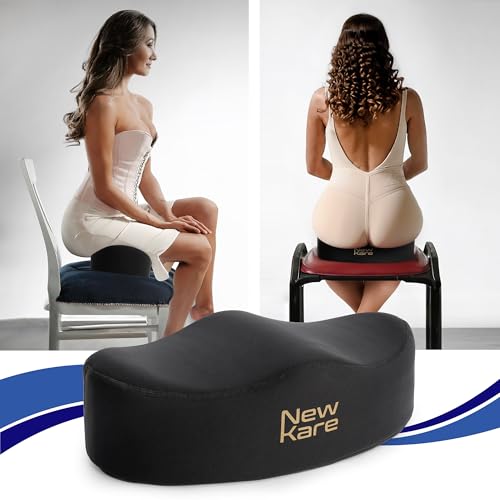 Newkare BBL Pillow After Surgery for Sitting – Brazilian Butt Lift Recovery Kit with Lipo Foam, Abdominal Board, Lumbar Molder & BBL Urinal – Post BBL Sitting Cushion for Chair & Car