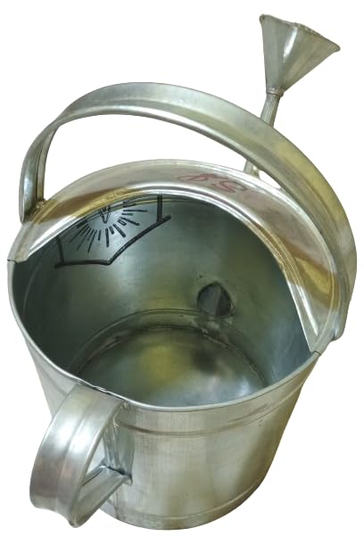 Aadityaa's 10l Iron Watering Can/Jhajri/Bucket/Sprayer/Sprinkler Vintage Heavy Duty Metal (GCI Sheet Make) Traditional Container Pot for Agriculture Farming Outdoor Garden Plants, Pack of 1.