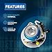 Detroit Axle - 2pc Front Wheel Bearing Hubs for 00-13 Chevy Impala Monte Carlo, 97-08 Pontiac Grand Prix, 06-11 DTS, 05-09 Buick Lacrosse, 06-11 Lucerne, 00-05 Lesabre, Pair Wheel Bearings and Hubs