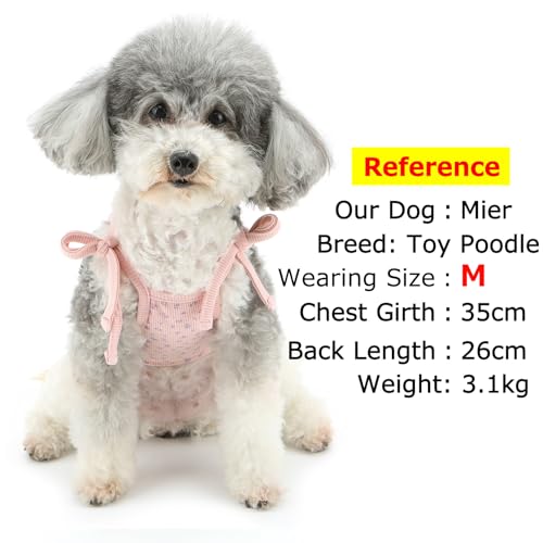 Zunea Camisole Vestido de verão para filhotes de cachorro pequeno para meninas, vestido de princesa