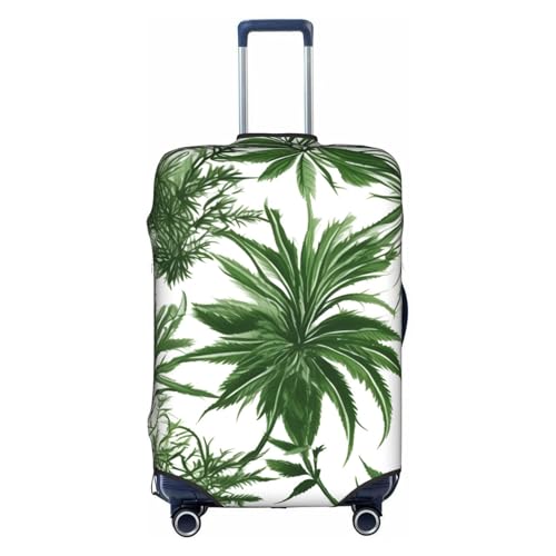 Housse de bagage XL imprimé herbes : protection de valise élastique