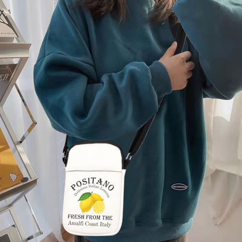 HOLLP Positano Italy Gift Positano Delicious Italian Lemons Fresh Crossbody Bag Italy Travel Gift Amalfi Coast Crossbody Bag3