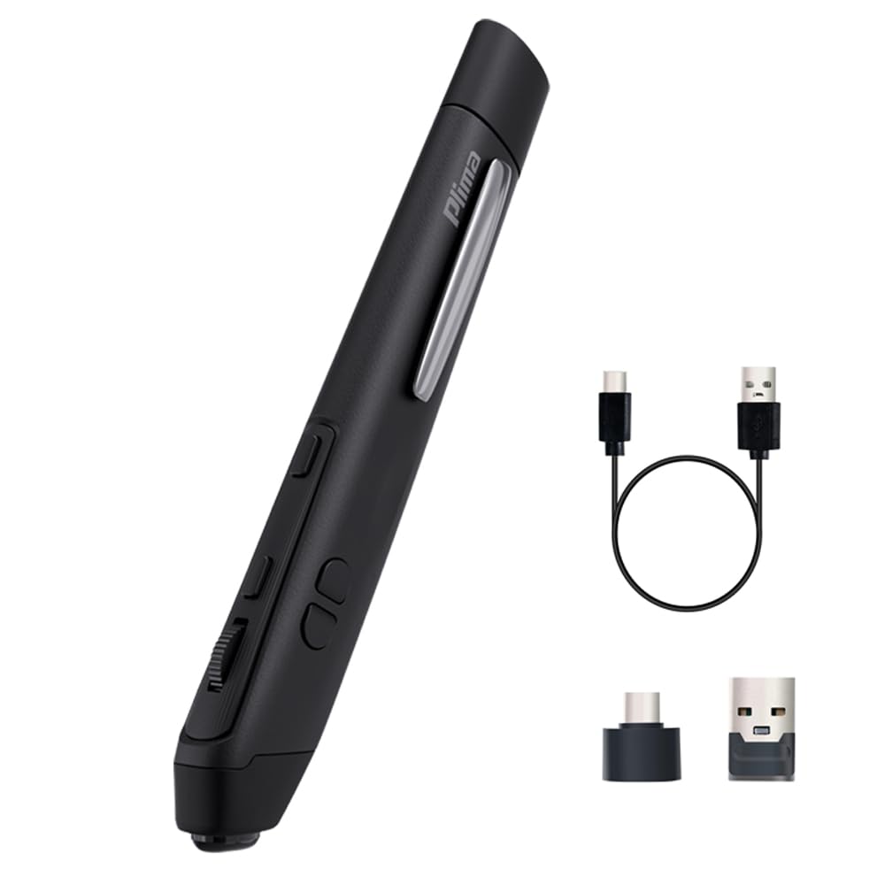 Plima Souris stylo de poche, Bluetooth/2,4 GHz, ergonomique, rechargeable
