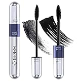 MARS Double Trouble Volumizing and Lengthening Mascara | 2-in-1 Mascara for Women | Long Lasting (15 ml) (Black)