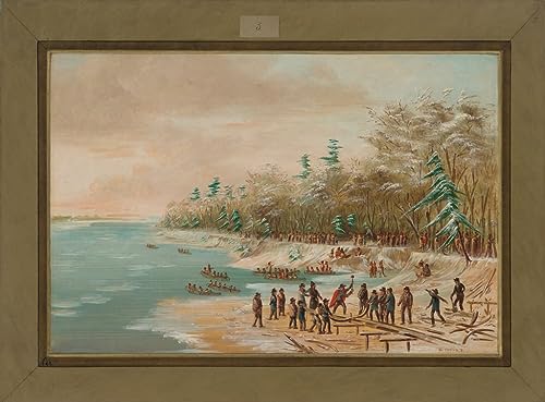 Cuadro en lienzo histórico de George Catlin, impresión de alta calidad, TVLAR 60x90cm