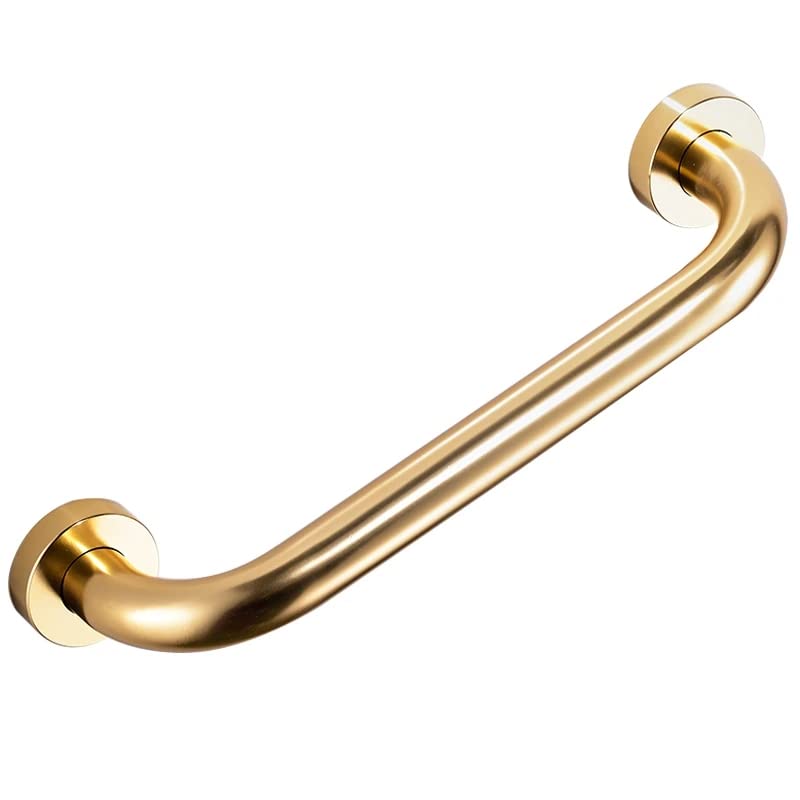 Earssa 12 Inch Grab Bars for Bathtubs and Showers, Stainless Steel Bathroom Grab Bar Handle, Bathroom Shower Balance Bar,Safety Hand Rail Support,Handicap Elderly Senior Assist Bath Handle (Gold)