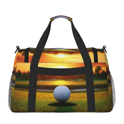 Golf Course Ball Duffle Bag Foldable Travel Tote Bag Carry On Large Weekender Overnight Bags Waterproof Gym Bag For Women Men3