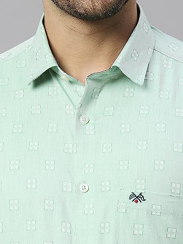 Image of Thomas Scott Men's Cotton Slim Fit 100% Formal Shirt with Spread Collar and Full Sleeves