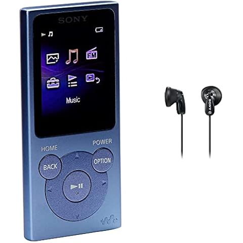 Sony Reproductor MP3 8GB Azul + Auriculares In Ear Negros Cover