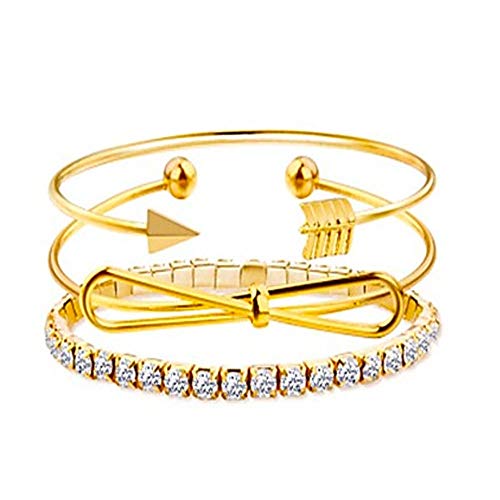 SCH 3pcs señoras Pulsera Pulsera Pulsera clásico clásico Retro Casual/Deportes Moda Pulsera joyería Oro Escuela Diaria Calle Vacaciones/Pendientes/Pulsera