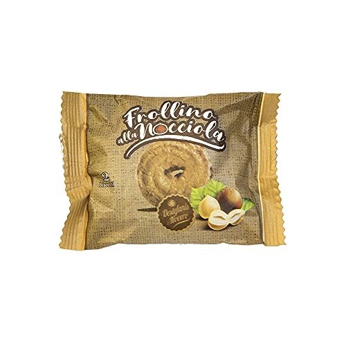 Destefanis & Novero | Galletas de mantequilla artesanas con avellanas Langhe tostadas, harina, huevos frescos y mantequilla. Ideal para desayuno y merienda. Display monodosis de 35 piezas