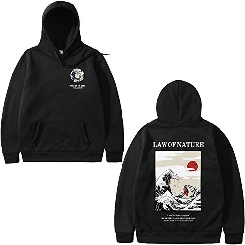 NR 2020 Newst Screw Thread Cuff Hoodie Multiple Styles Japanese Funny Cat Wave Hoodies Sweatshirt Hip Hop Streetwear Hoodie Men