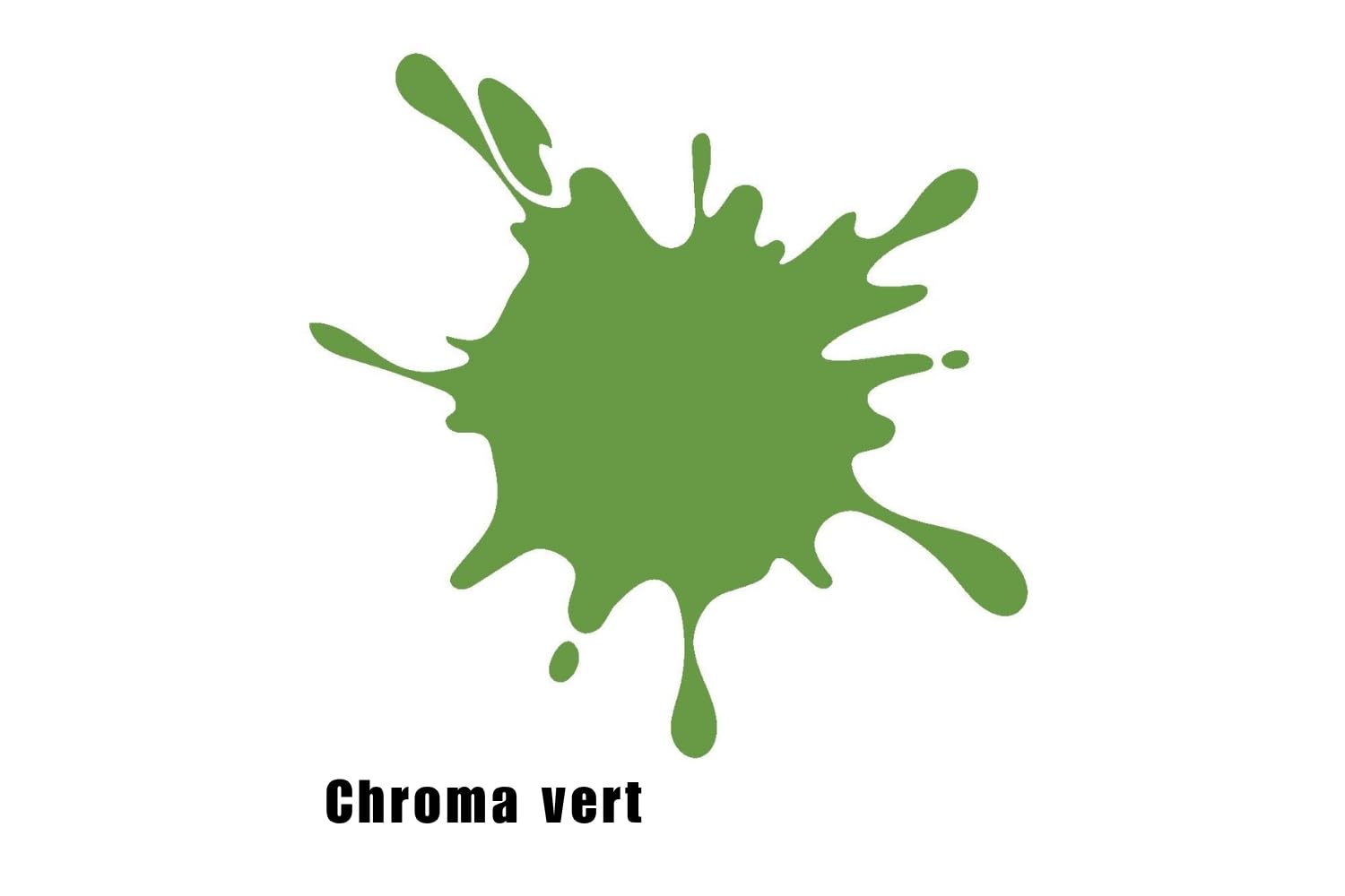OELLERS Peinture fond vert Greenscreen, 1l, chroma vert, mate, avec rouleau