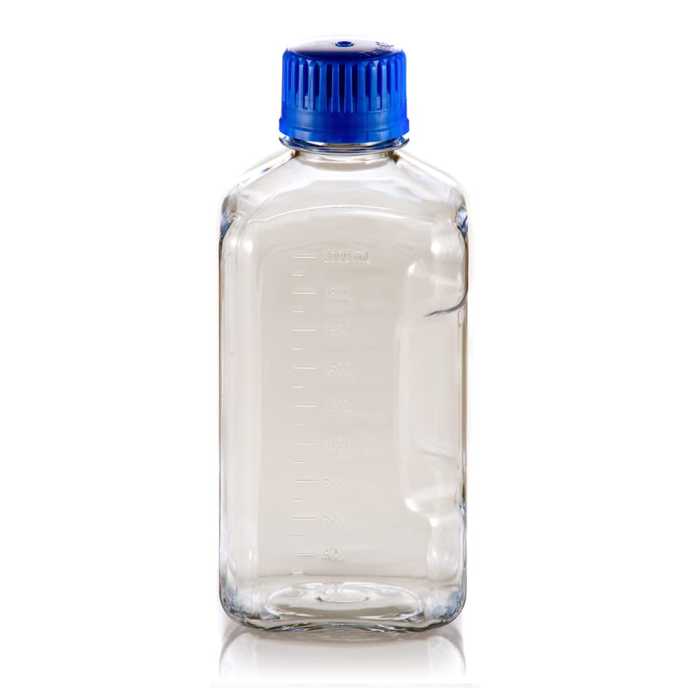 2000ml PETG Media Bottle, Standard Seal Cap, Sterile, 6/Tray