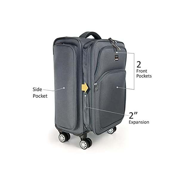 Travolution Travel Garment Rack Luggage Carryon with Spinner Wheels