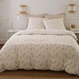 ✅ Linge de lit : 1 housse de couette 240x220 cm + 2 taies d'oreiller 63x63 cm 100% Double Gaze de Coton lavé