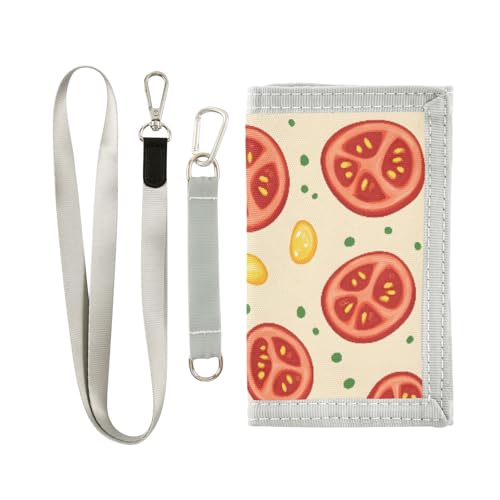 ALAZA Kids Wallets for Boys Girls Toddler Trifold Wallet Children Small Tomatoes with Zipper Coin Pocket