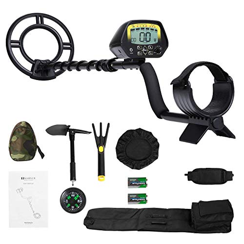 MARNUR Metal Detector for Kids and Adults with Pinpoint Waterproof Search Coil Backlit LCD Display High Accuracy Adjustable Sensitivity Metal Detector Kit for Beginners Treasure Hunt with Accessories