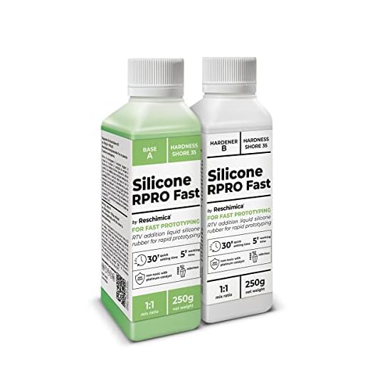 Silicona Líquida 1:1 para la Fabricación de Moldes de Silicona R PRO FAST, Caucho para Moldes de Resina DIY, Fabricación de Resin, Manualidades (500 gr)