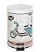 Produktbild Wenko 21606100 Kosmetik Treteimer Vintage Scooter 3l, Stahl/PP, Mehrfarbig, 17 x 17 x 26 cm