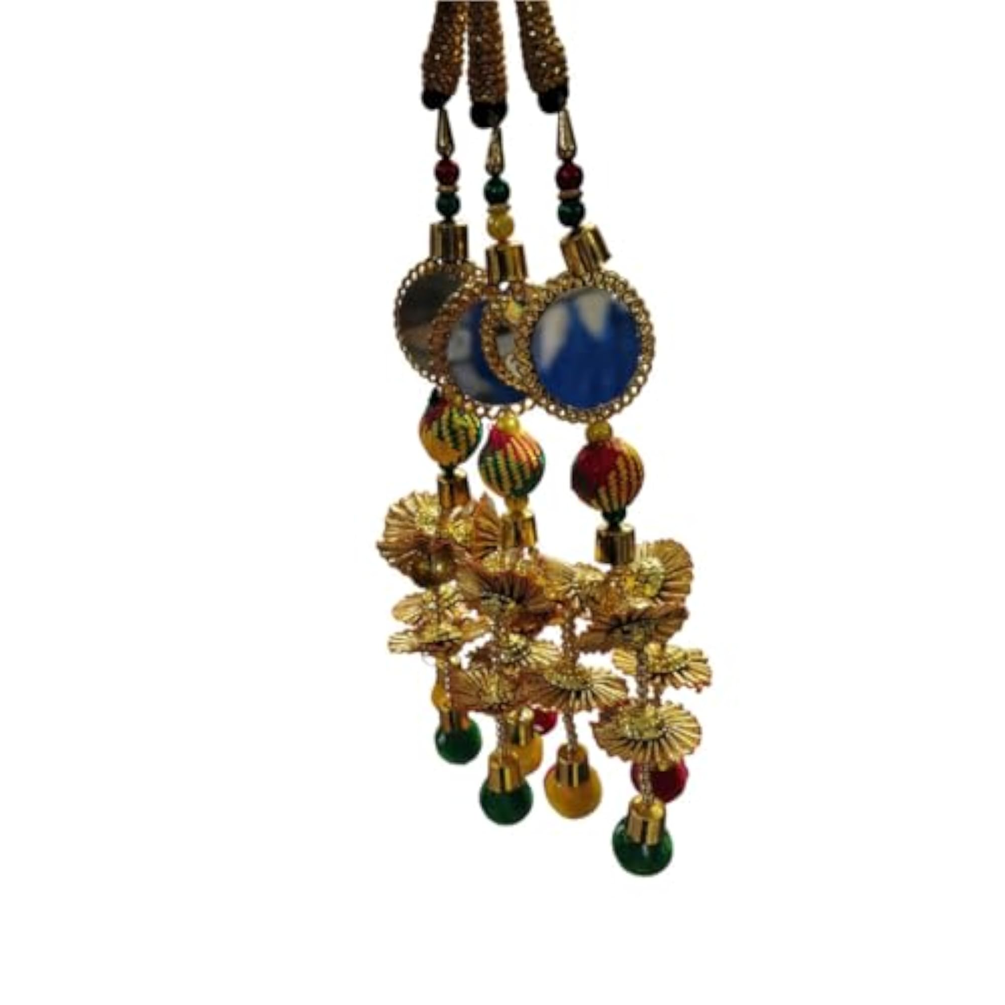 Punjabi Paranda Hair Extension, Multicolor with Golden Gotta