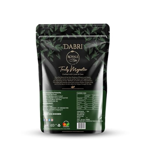 Image of Dabri Assam Royale Black CTC Tea with darjeeling Long Leaf (1KG Pouch) | Natural Premium Chai Patti | Strong, Aromatic & Rich | Boosts Energy, Improves Metabolism & Fights Fatigue