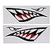 Shanrya Adesivo per Kayak, Adesivo Bocca Denti di squalo 2 Pezzi Impermeabile 40 x 17 x 1 cm per Canoa Kayak, Barca da Pesca, gommone