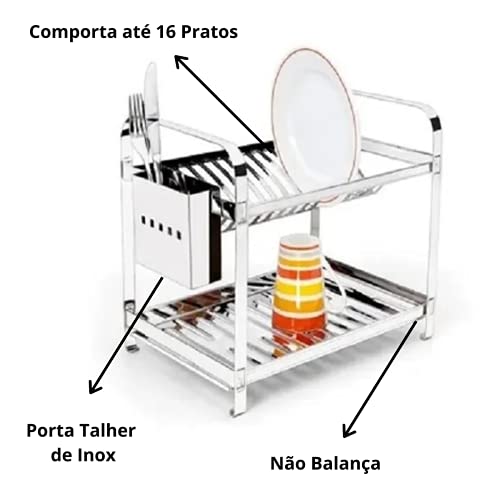 Escorredor, Mak Inox, Prata